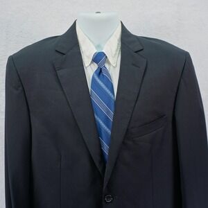 Pronto Uomo Platinum Super 120s Wool Black‎ Suit Jacket 40L / Slim Fit 42L